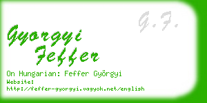 gyorgyi feffer business card